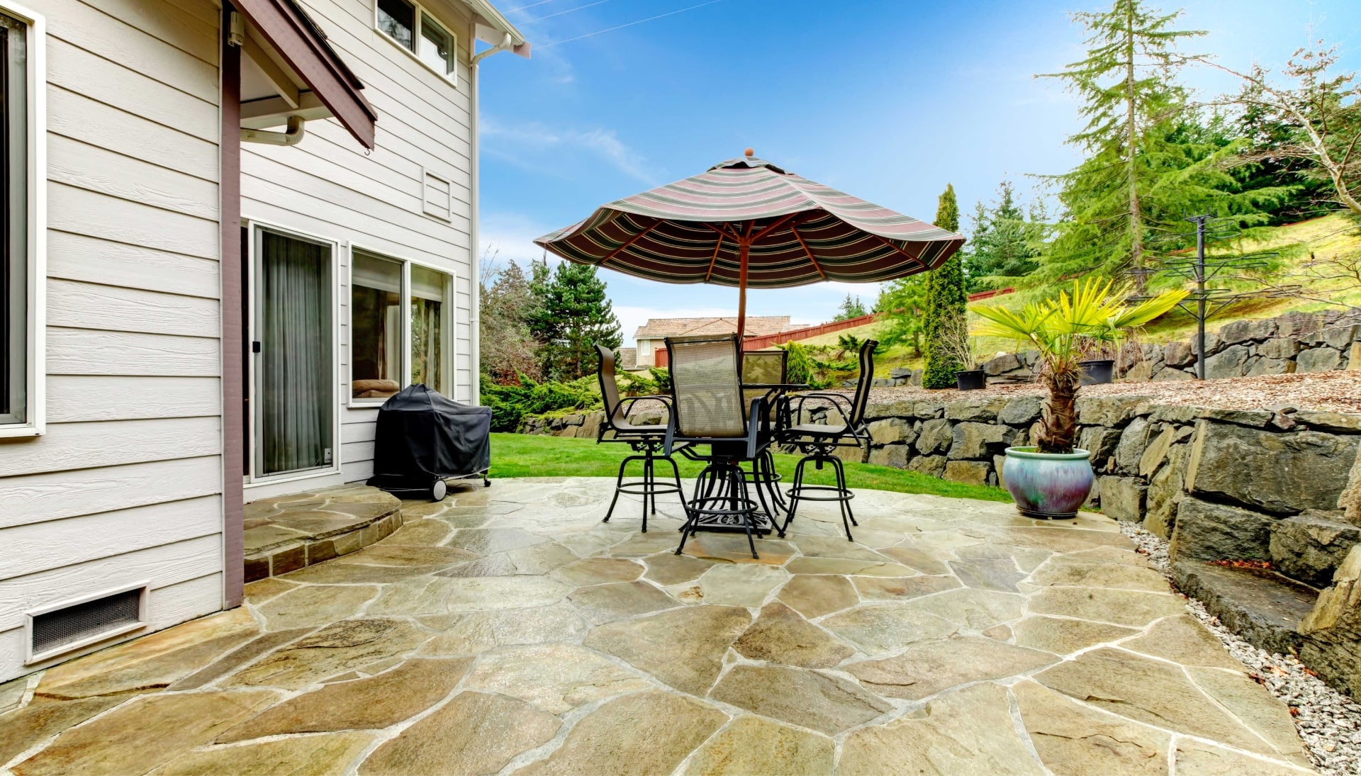 Beautifully Textured and Patterned Concrete Patios in Redding, California area!